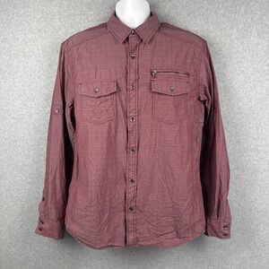 Rock & Republic Men's Long Sleeve Button Down Shirt Size Large